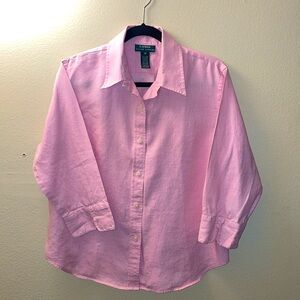 Lauren Ralph Lauren 3/4 sleeves women button down blouse